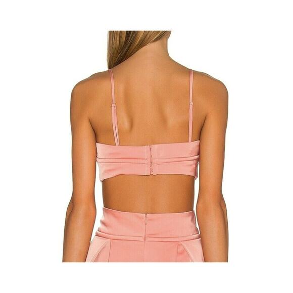 NBD Dynamic Bandeau strapless cropped tank top in coral haze Size Medium NEW - Picture 5 of 8